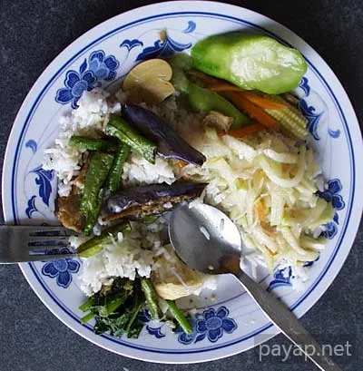 紫竹苑素食餐館、野菜のぶっかけ飯