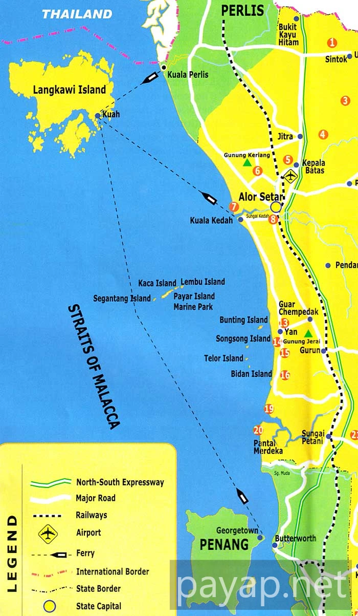 マレーシア ランカウイ島周辺図