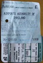 エアポートタックス 国際線 2000年8月現在