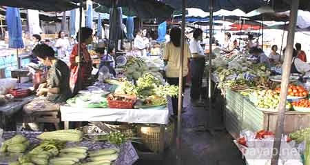 チエンコーンの市場 チエンコーンの市場