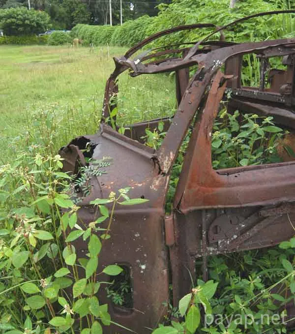 ビルマ戦線資料博物館-トラックの残骸