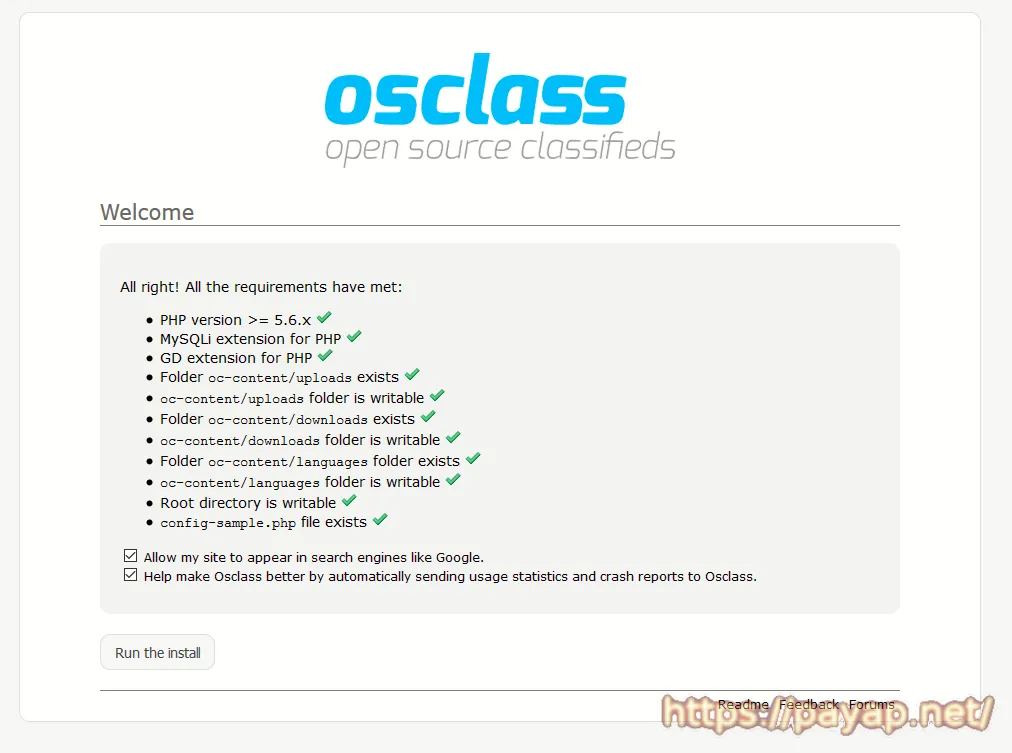 OSClass install OSClass install