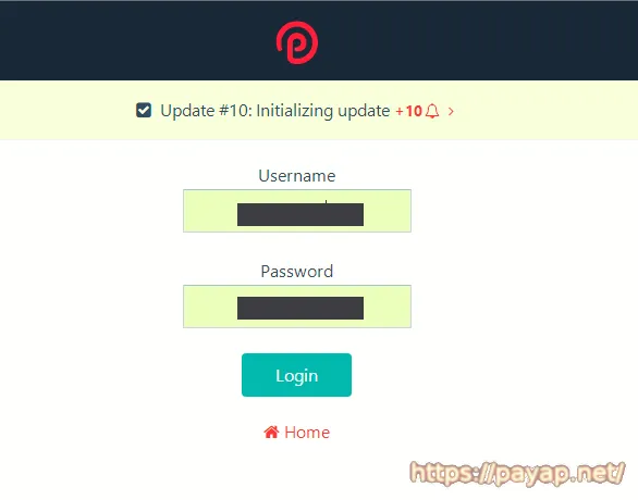 管理画面 ログイン