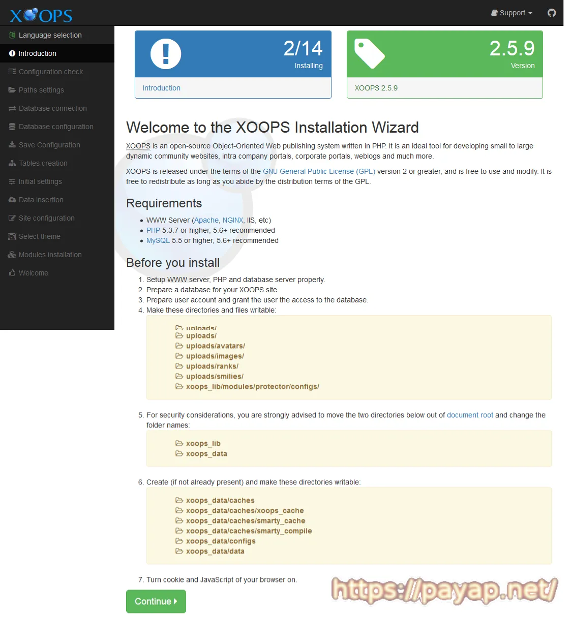 2/14 xoops install Wizard 2/14 xoops install Wizard